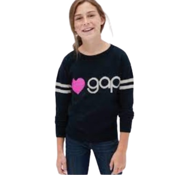 GAP Kids Gap Logo Flippy Sequin Sweater KNIT TOP crew neck long sleeved - Picture 1 of 9
